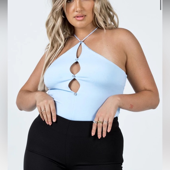 Princess Polly Tops - Lottie Bodysuit Blue